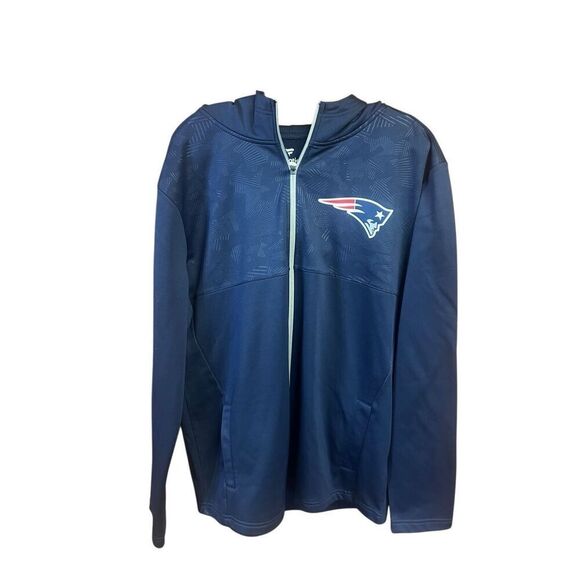 Fanatics New England Patriots  Full Zip Hoodie Jacket Dark Blue Sz XL NWOT - Picture 1 of 7